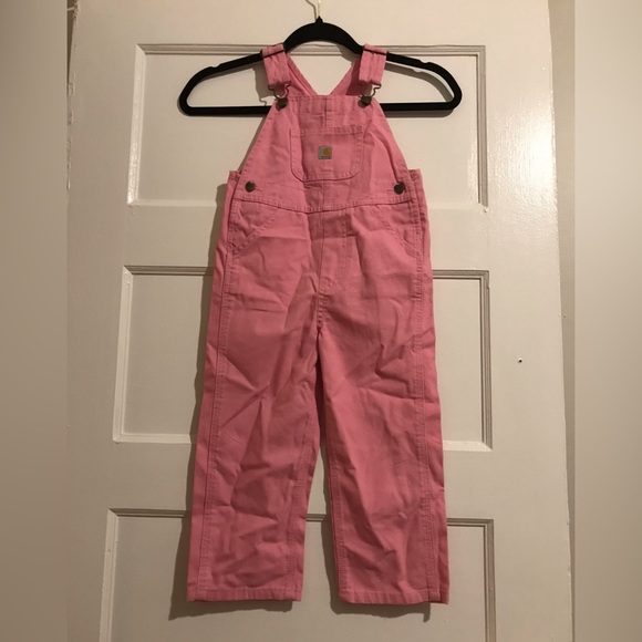 Carhartt Bottoms Nwt Girls Carhartt Pink Heart Full Pant Overalls